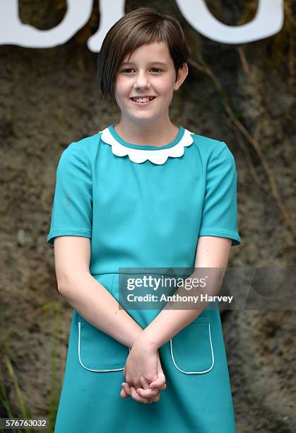 Ruby Barnhill attends the UK film premiere of the BFG on July 17, 2016 in London, England.