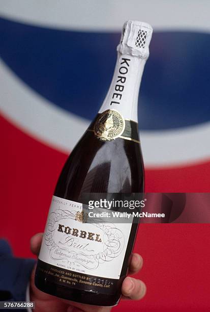 This bottle of champagne was part of a Korbel sales promotion just before Ronald Reagan's second inauguration in 1985.