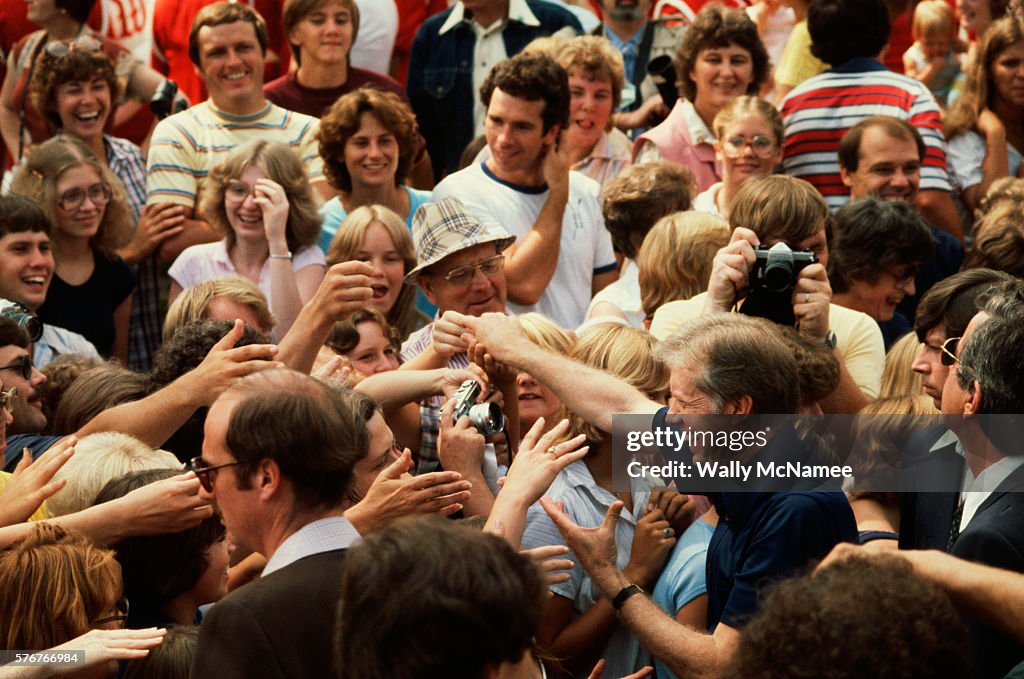 Carter Shaking Hands with the Public