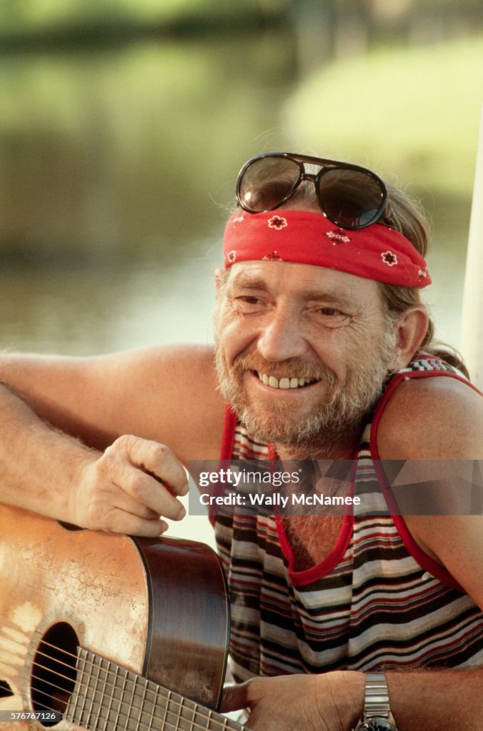 Willie Nelson with His Guitar