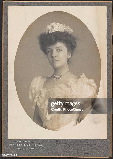 Portrait of Alice Roosevelt, daughter of President Theodore Roosevelt, Washington DC, 1902.