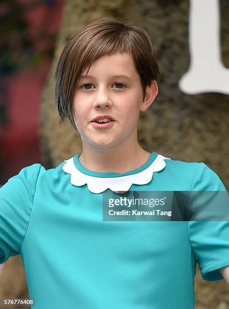 Ruby Barnhill arrives for the UK film premiere of "The BFG' at Odeon Leicester Square on July 17, 2016 in London, England.