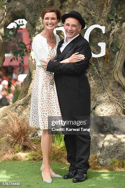 Lucy Dahl and Mark Rylance arrive for the UK film premiere of "The BFG' at Odeon Leicester Square on July 17, 2016 in London, England.