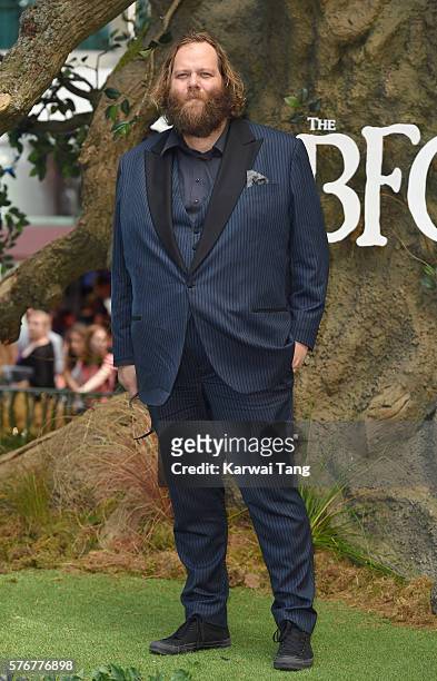 Olafur Darri Olafsson arrives for the UK film premiere of "The BFG' at Odeon Leicester Square on July 17, 2016 in London, England.