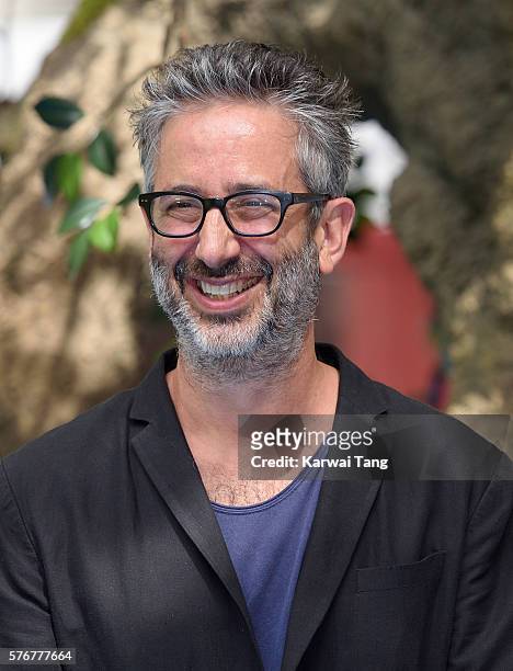 David Baddiel arrives for the UK film premiere of "The BFG' at Odeon Leicester Square on July 17, 2016 in London, England.
