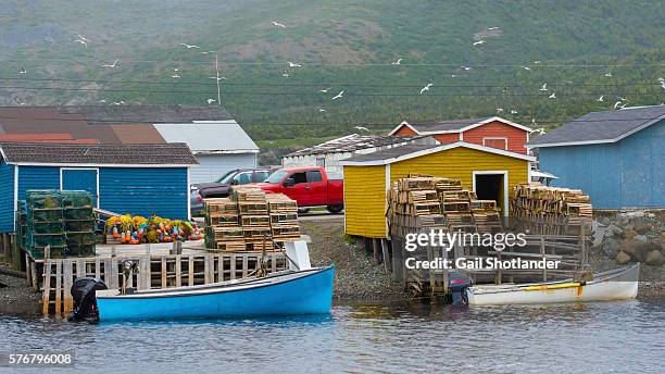 trout river fisheries - hummerkorb stock-fotos und bilder