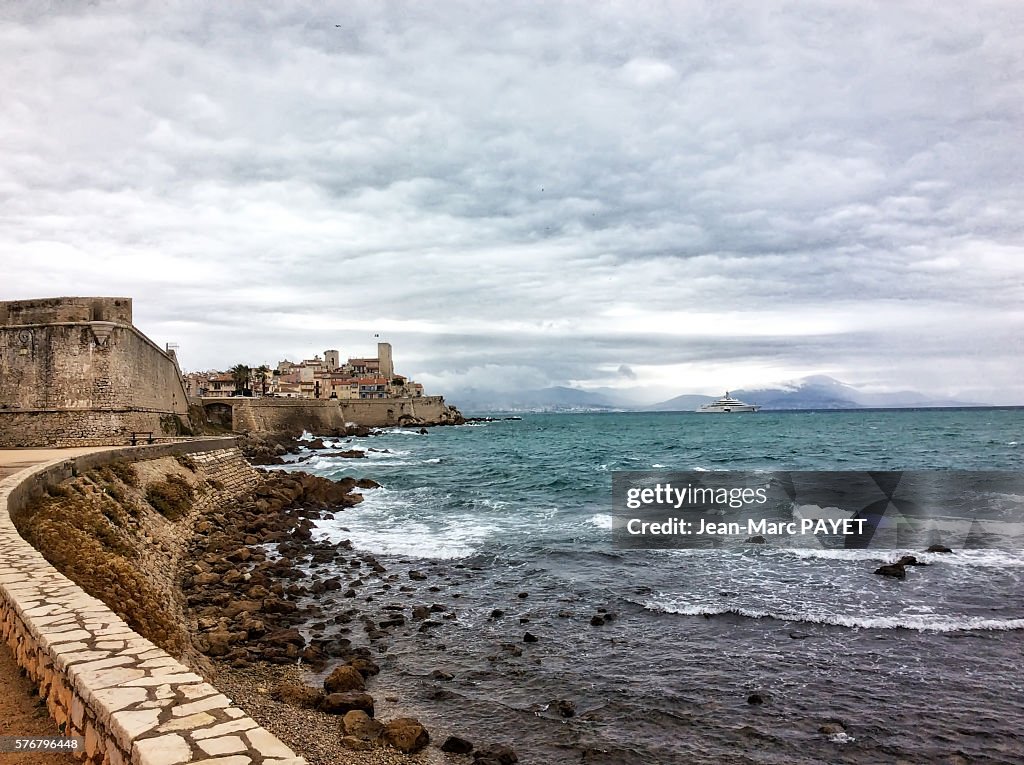 Cloudy sky above the sea