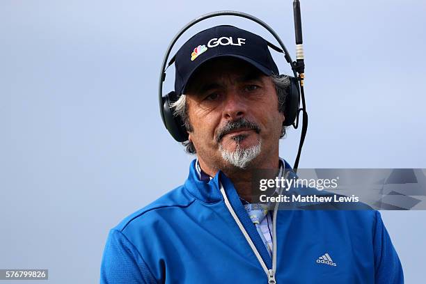 David Feherty looks on during the final round on day four of the 145th Open Championship at Royal Troon on July 17, 2016 in Troon, Scotland.