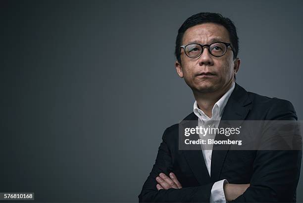 Ricky Wong, chairman of Hong Kong Television Network Ltd. , poses for a photograph in Hong Kong, China, on Wednesday, July 6, 2016. Hong Kong is...