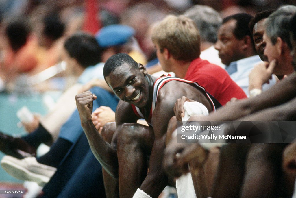 Michael Jordan at the Los Angeles Olympics