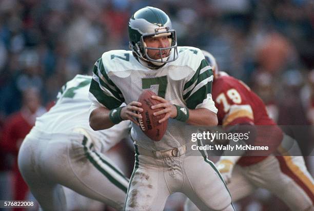 Quarterback Ron Jaworski Preparing to Throw the Ball