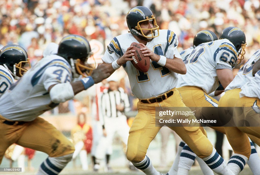 Dan Fouts Preparing to Throw the Football