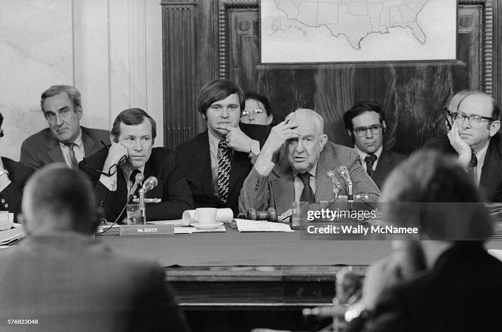 Senators at the Opening Session of the Watergate Hearings