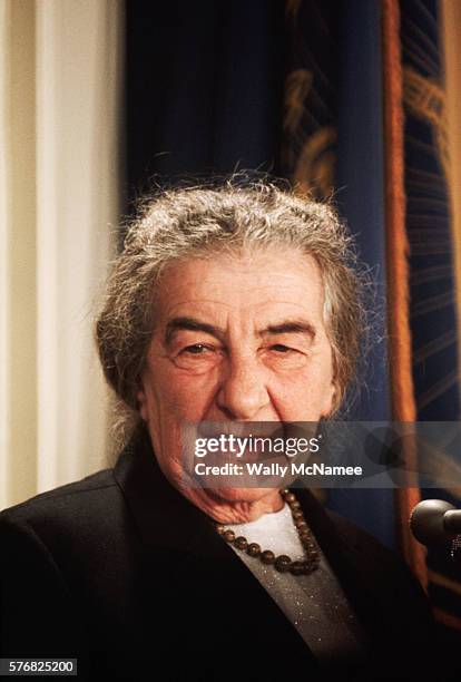 Golda Meir Speaking at National Press Club Luncheon