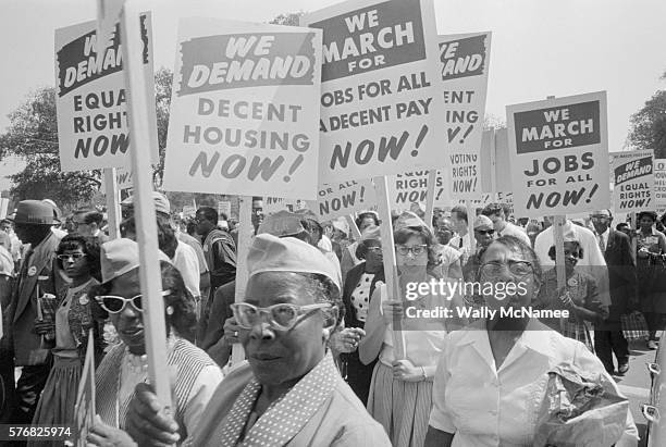 Protesters at the landmark civil rights demonstration, the March on Washington.