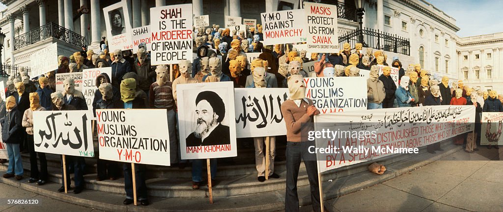 Demonstrators Against the Shah of Iran