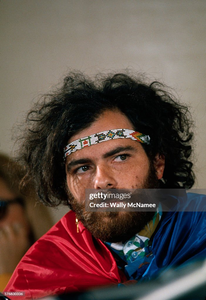 Jerry Rueb Jerry Rubin, one of the Chicago 7, at a hearing of the House... News ...