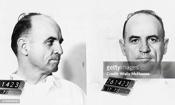 Mug shot of Edward Martin, alias James W. McCord, after being booked for the 1972 Watergate break-in.