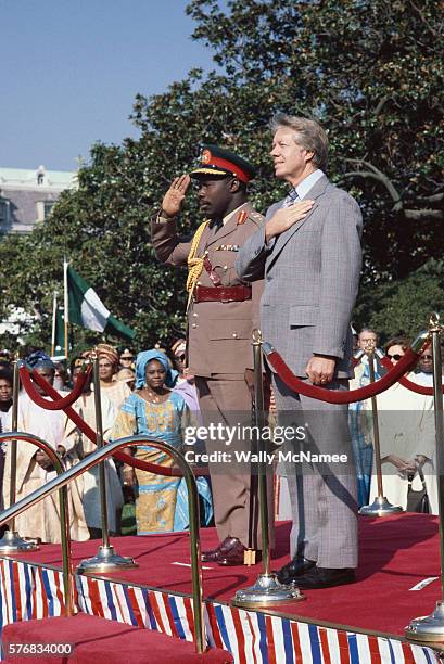 President Carter and Lieutenant General Olusegun Obasanjo