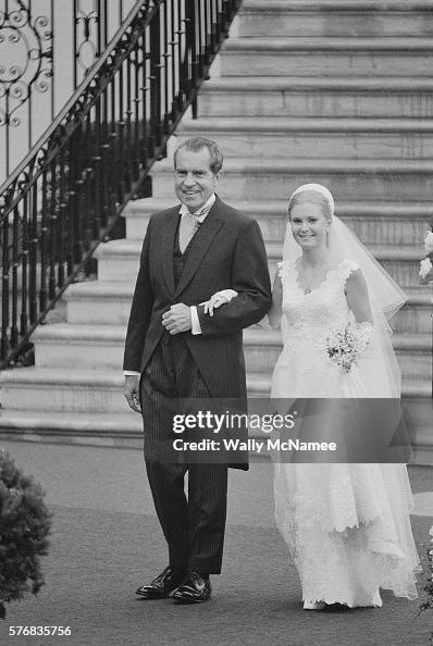 President Nixon with Daughter Tricia on Her Wedding Day