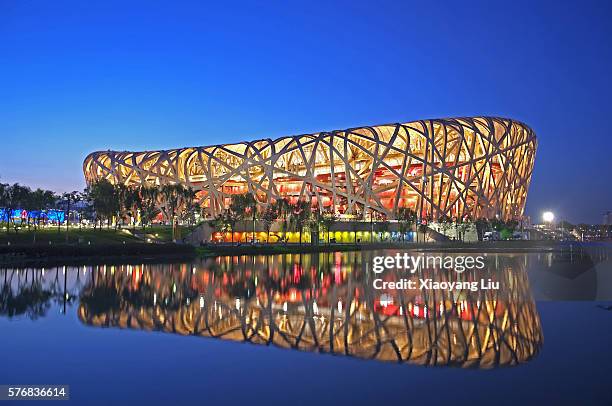 beijing national stadium - birds nest ストックフォトと画像