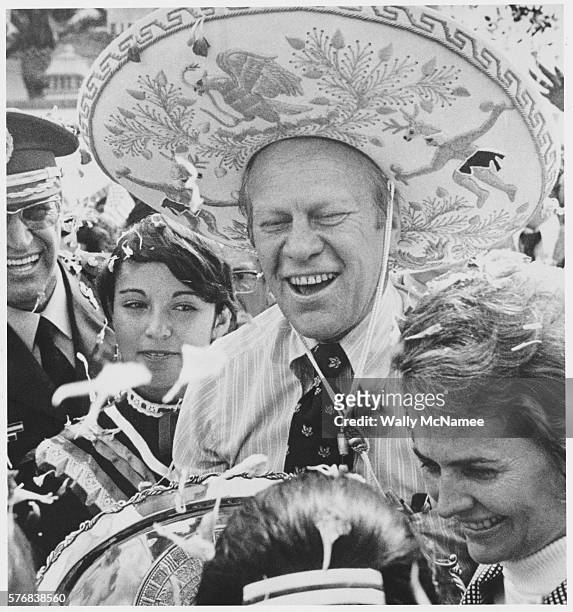 President Ford Wearing a Sombrero