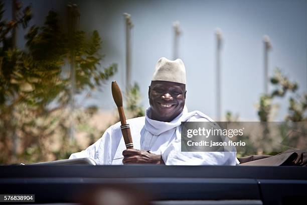 Portrait of President Yahya Jammeh of The Gambia West Africa.