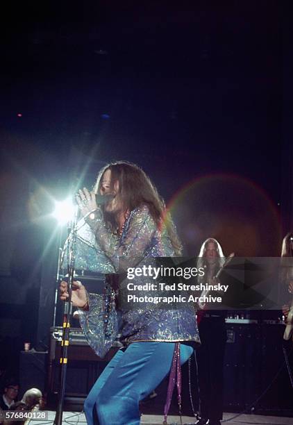 Legendary singer Janis Joplin performs at the Winterland Ballroom in San Francisco.