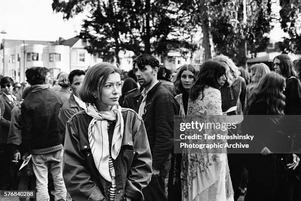 Writer Didion At Hippie Happening Writer Didion At Hippie Happening
