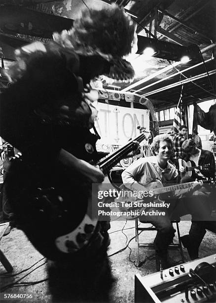 Band plays at the Merry Prankster's Acid Test Graduation, where Ken Kesey presented his thoughts on leading the psychedelic movement beyond acid. San...