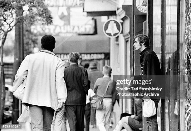 Young Man Begging in Haight Ashbury, San Francisco