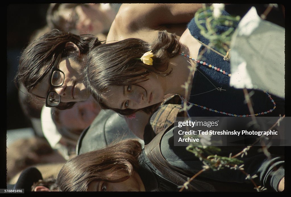 Hippies at Protest, San Francisco