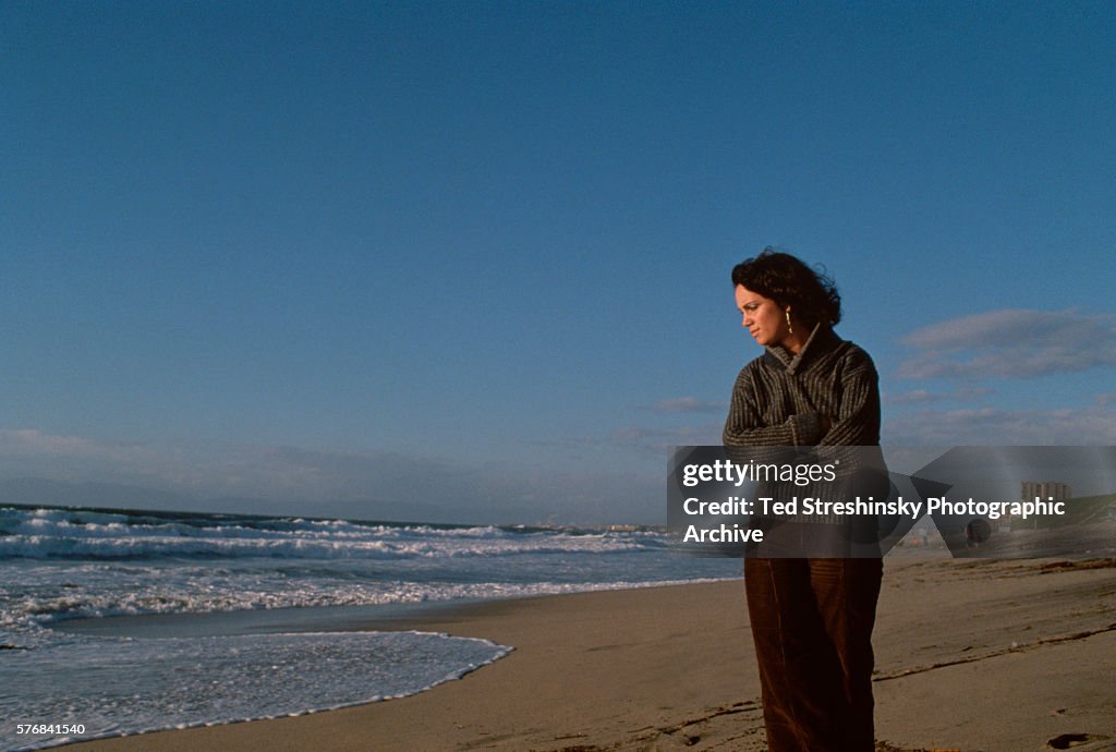 Astronaut Judith Resnick on Beach