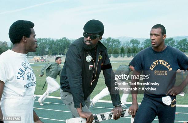 Harry Edwards, lecturer at San Jose State University who called for a boycott of the Olympic Games in Mexico City by African Amercian athletes, talks...