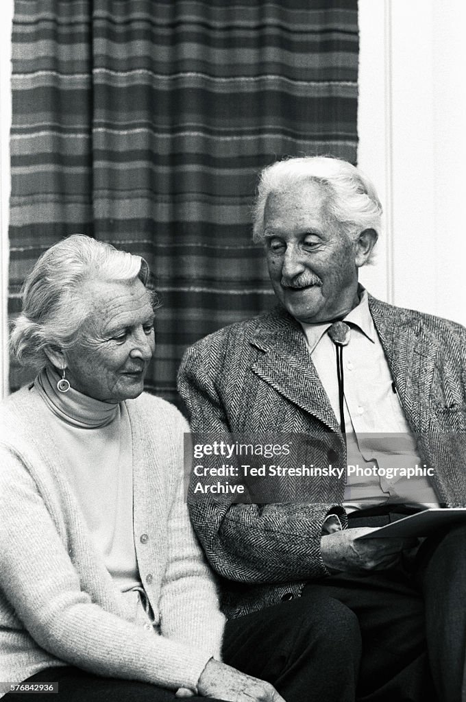 Erik Erikson Sitting With His Wife