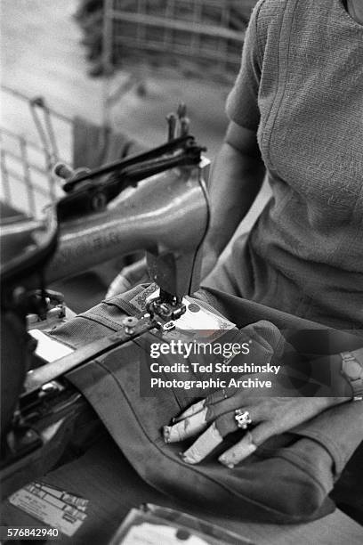 Sewing Jeans at Levi Strauss Plant