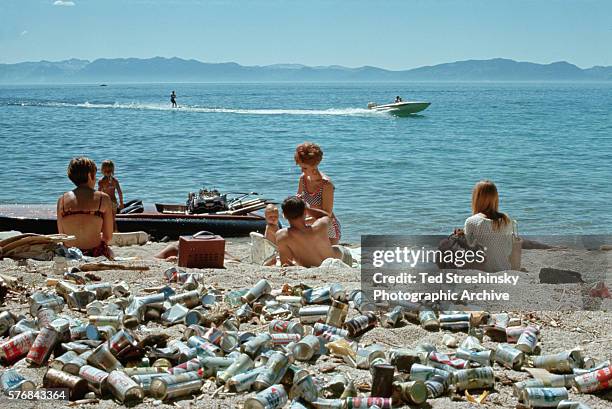 Aluminum Cans Beside Lake Tahoe