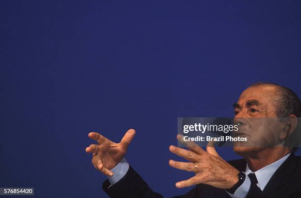 Leonel de Moura Brizola in 1989 , Brazilian politician, the only one to serve as elected governor of two Brazilian states, he was a non-marxist Left...