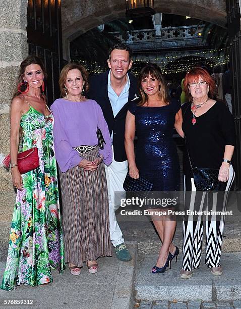 Marisa Martin Blazquez, Paloma Barrientos, Joaquin Prat, Beatriz Cortazar and Rosa Villacastin attend the pre-wedding party of Alvaro Rojo and Ana...