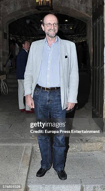 Jose Miguel Fernandez Sastron attends the pre-wedding party of Alvaro Rojo and Ana Villarubia. Alvaro Rojo is the son of the journalists Ana Rosa...