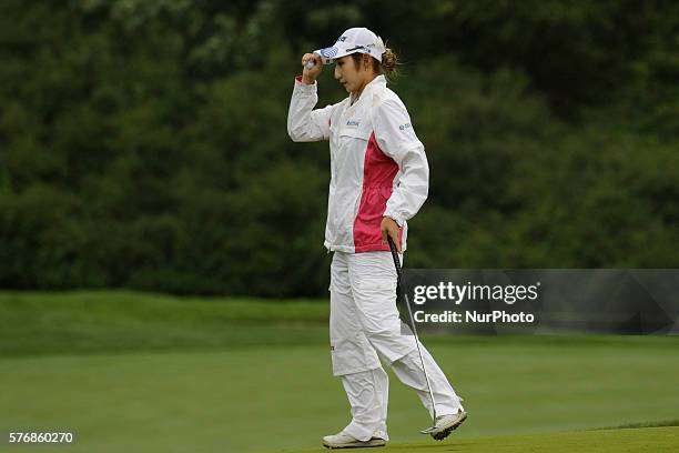 Bae Seon Woo of KLPGA action on 15th hall during an BMW Ladies Championship round 3 at Sky72 golf range sky course in Incheon, South Korea.