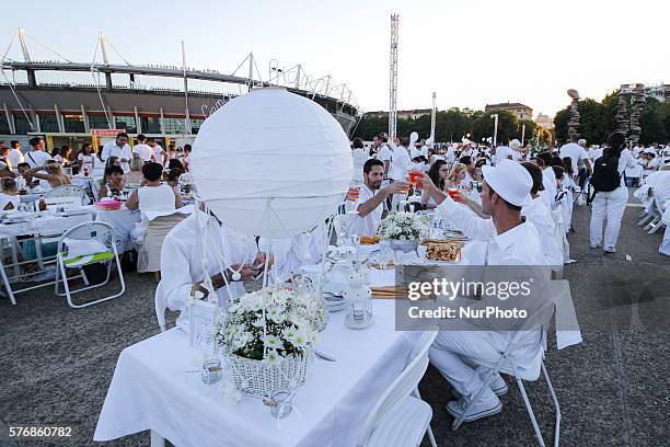 Thirteen thousand persons on July 17 2016 at the 5th edition of &quot;Dinner in White&quot;, which this year saw as location Piazza D'Armi, in front...