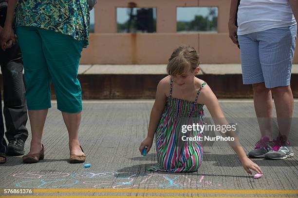 Rally and protests take to the streets around the Quicken Loans Arena in Cleveland on 17th July 2016 the day before the start of the Republican...