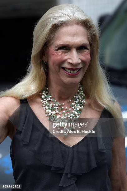 Lady Colin Campbell seen leaving the ITV Studios after an appearance on 'Loose Women' on July 18, 2016 in London, England.