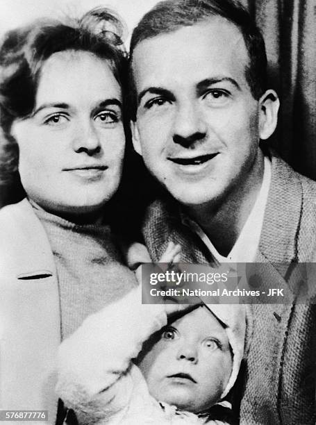 Lee Harvey Oswald, his wife Marina Nikolayevna Prusakova, and their daughter June Lee. This photo was taken the year Oswald would return from Minsk...