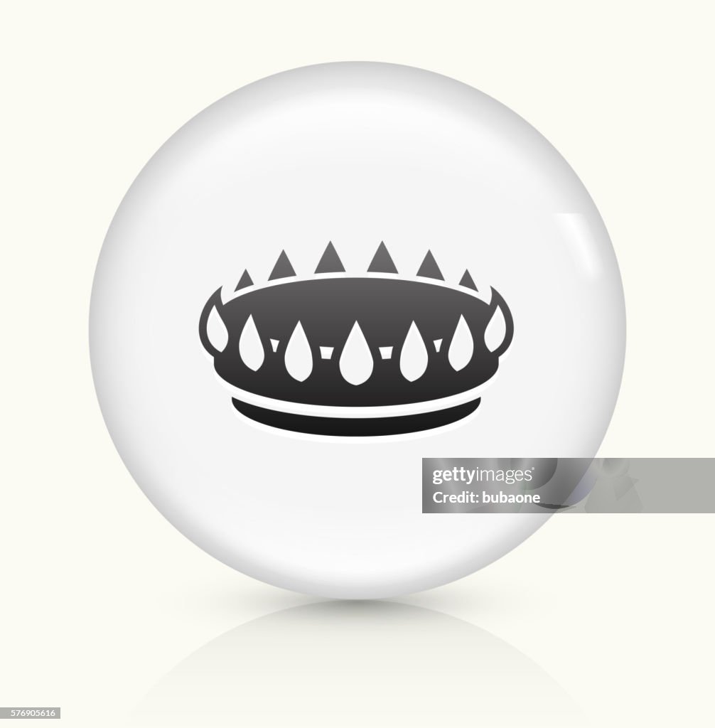 Oven Burner icon on white round vector button
