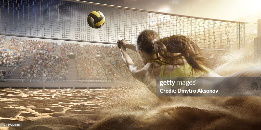 Volley-ball : Joueuse en action