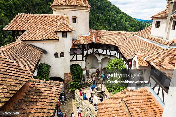 bran castle, bran, in transylvania, romania - bran stock pictures, royalty-free photos & images