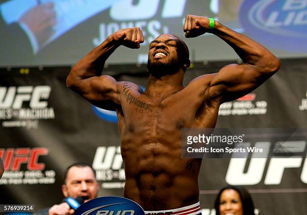 Jon Jones during the weigh-ins during UFC 140 at the Air Canada Centre in Toronto, On.