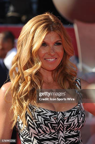 Actress Connie Britton during the red carpet arrivals of the 2012 ESPY Awards at the Nokia Theatre in Los Angeles, CA.